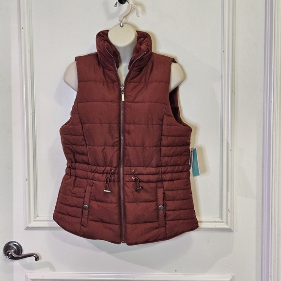 Copper Key Rustic Brown Zip Front Puffer Vest, Size XL Girls,NWT - Picture 9 of 16